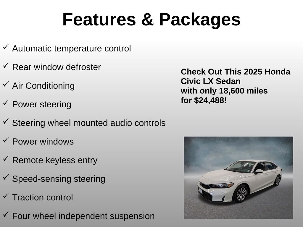 2025 Honda Civic LX - Photo 8