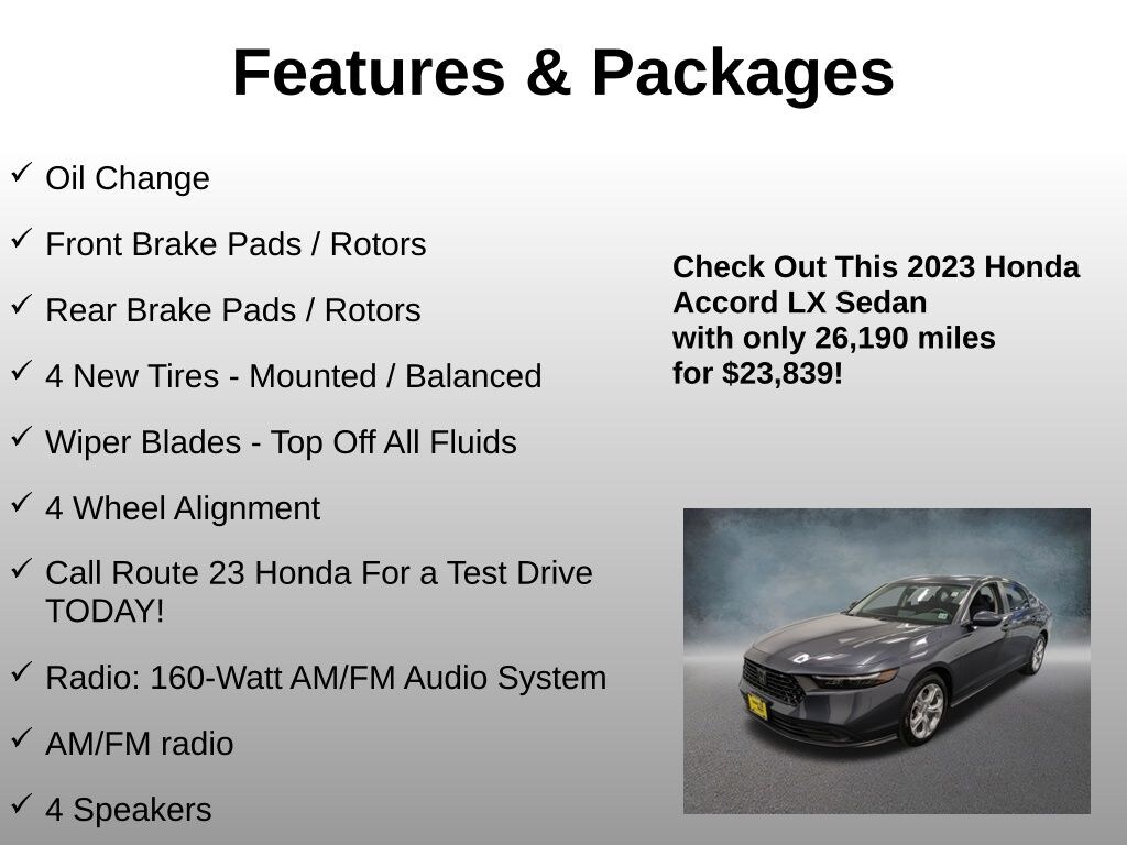 Used 2023 Honda Accord LX Sedan