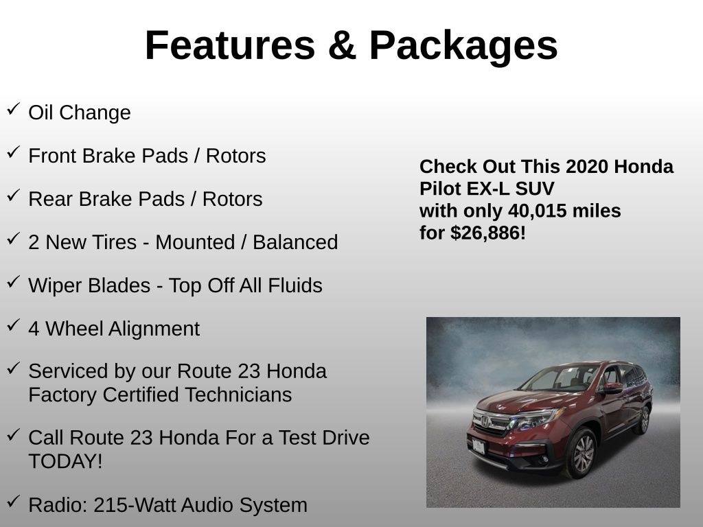 Used 2020 Honda Pilot EX-L AWD SUV