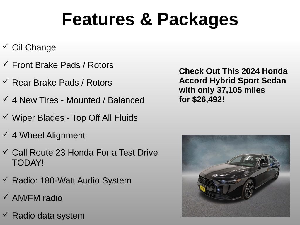 Used 2024 Honda Accord Hybrid Sport Sedan