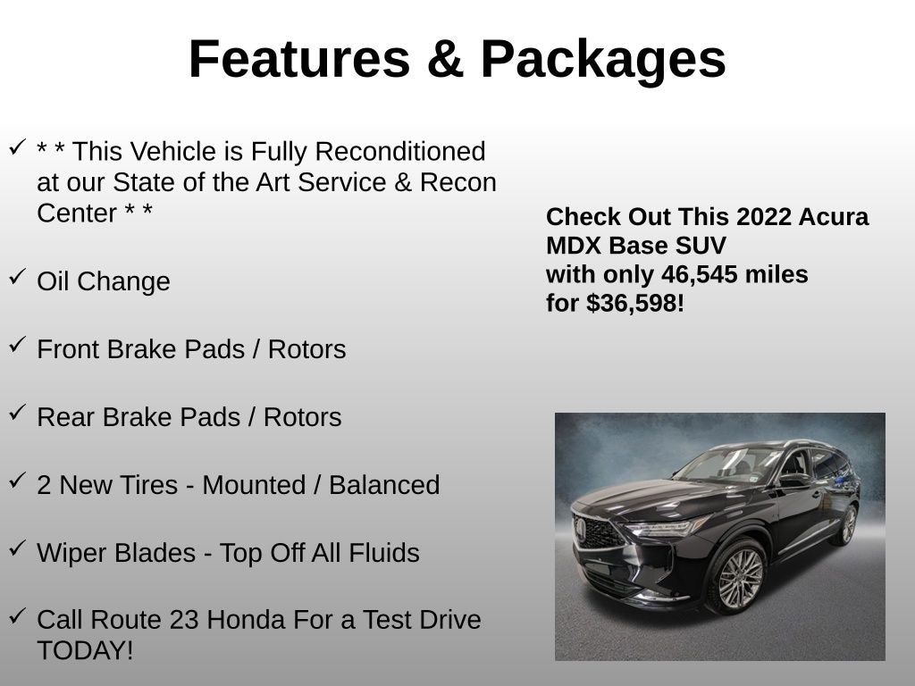 Used 2022 Acura MDX SH-AWD with Advance Package SUV