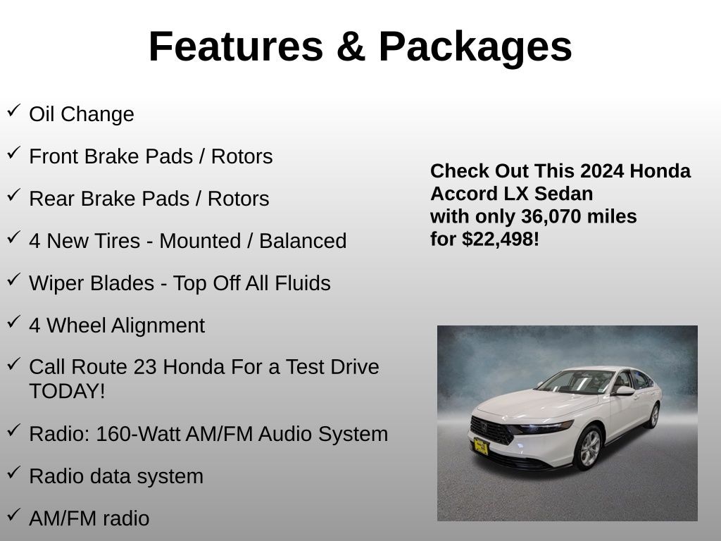 Used 2024 Honda Accord LX Sedan