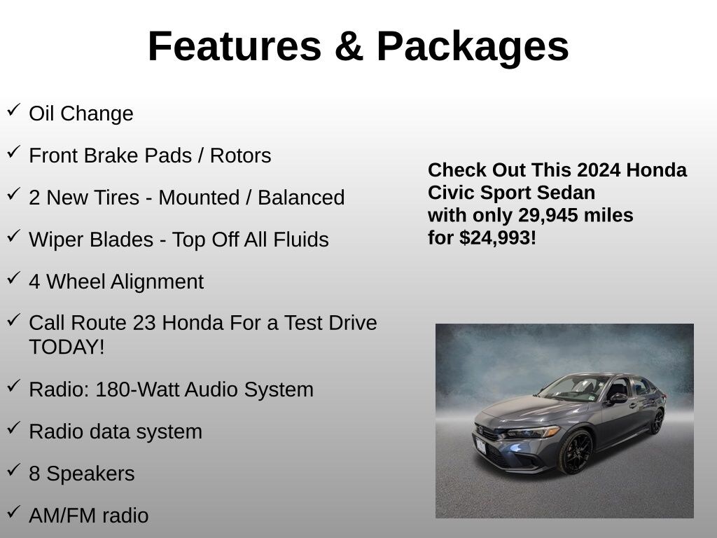 Used 2024 Honda Civic Sport Sedan