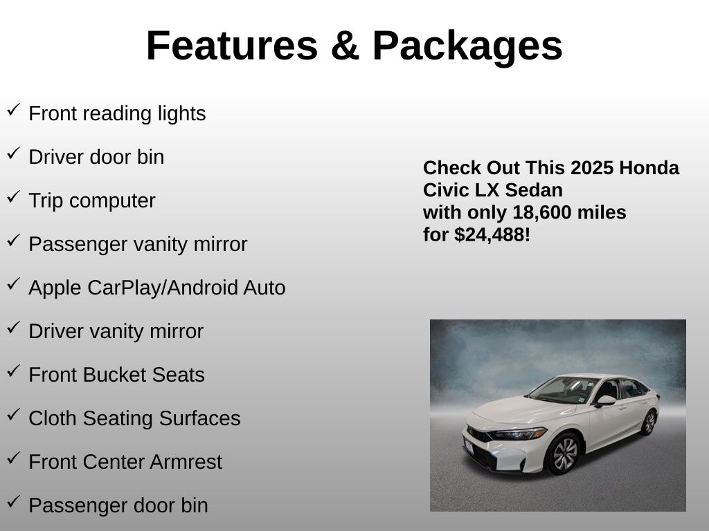 2025 Honda Civic LX - Photo 24