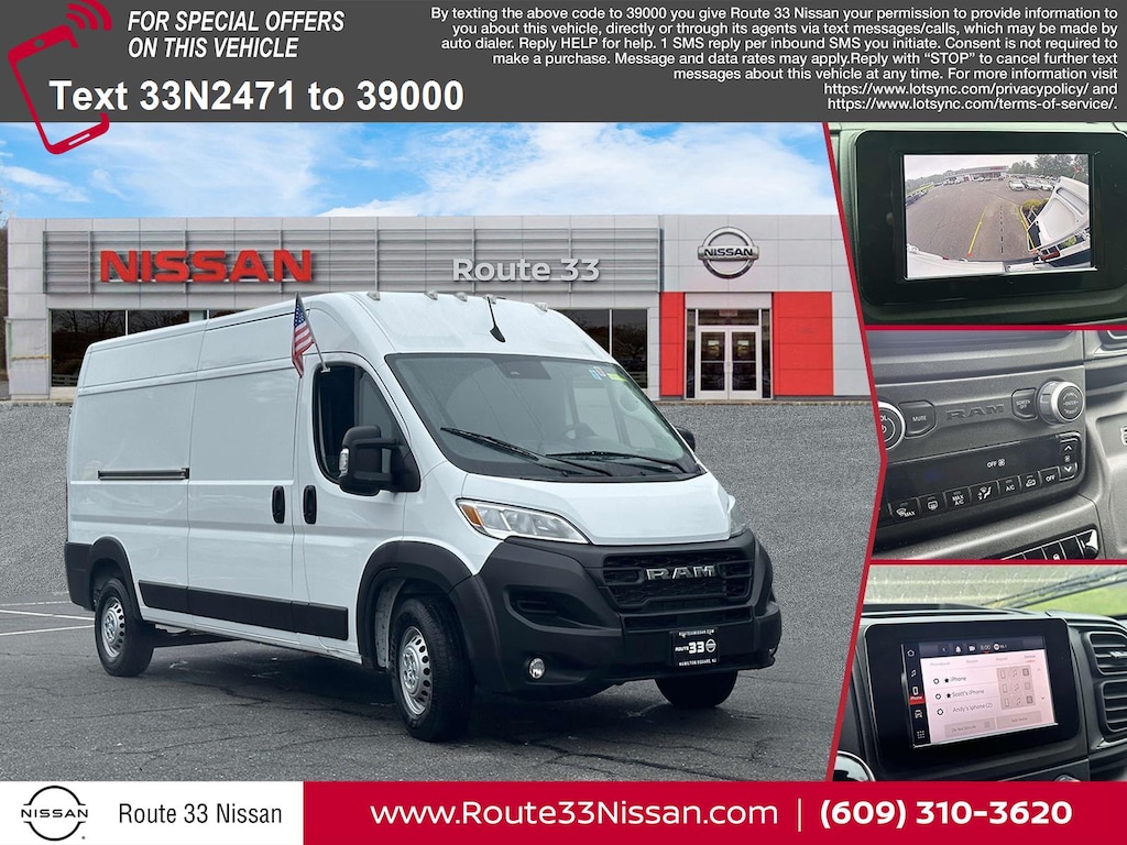 Certified 2024 Ram ProMaster Cargo Van Tradesman 2500 High Roof 159 WB w/Pass Seat Full-size Cargo Van
