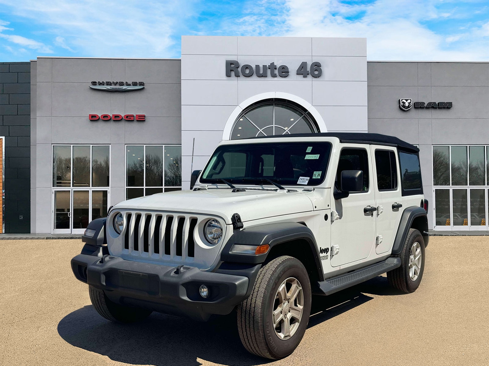 Used 2021 Jeep Wrangler Unlimited Sport S with VIN 1C4HJXDG7MW857919 for sale in Little Falls, NJ