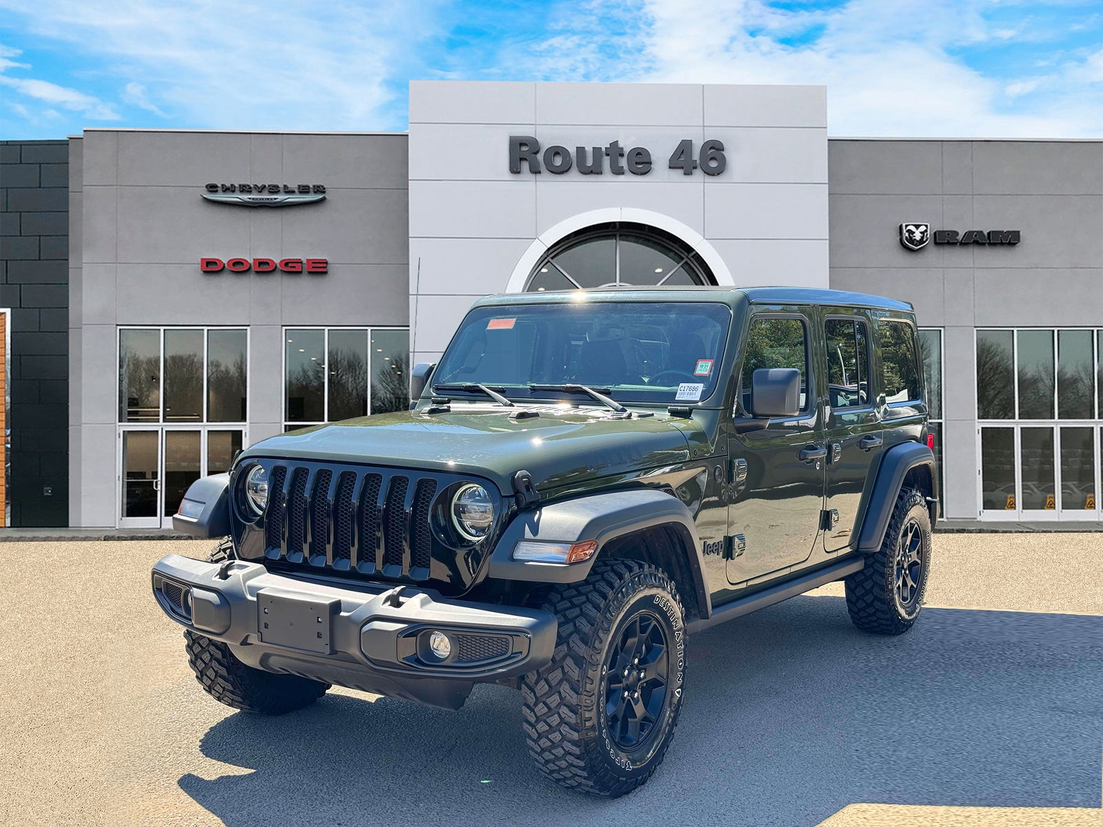 Used 2021 Jeep Wrangler Unlimited Willys with VIN 1C4HJXDG1MW553131 for sale in Little Falls, NJ