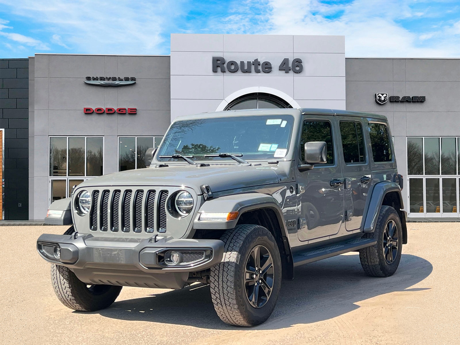 Used 2021 Jeep Wrangler Unlimited Sahara Altitude with VIN 1C4HJXEN9MW579828 for sale in Little Falls, NJ