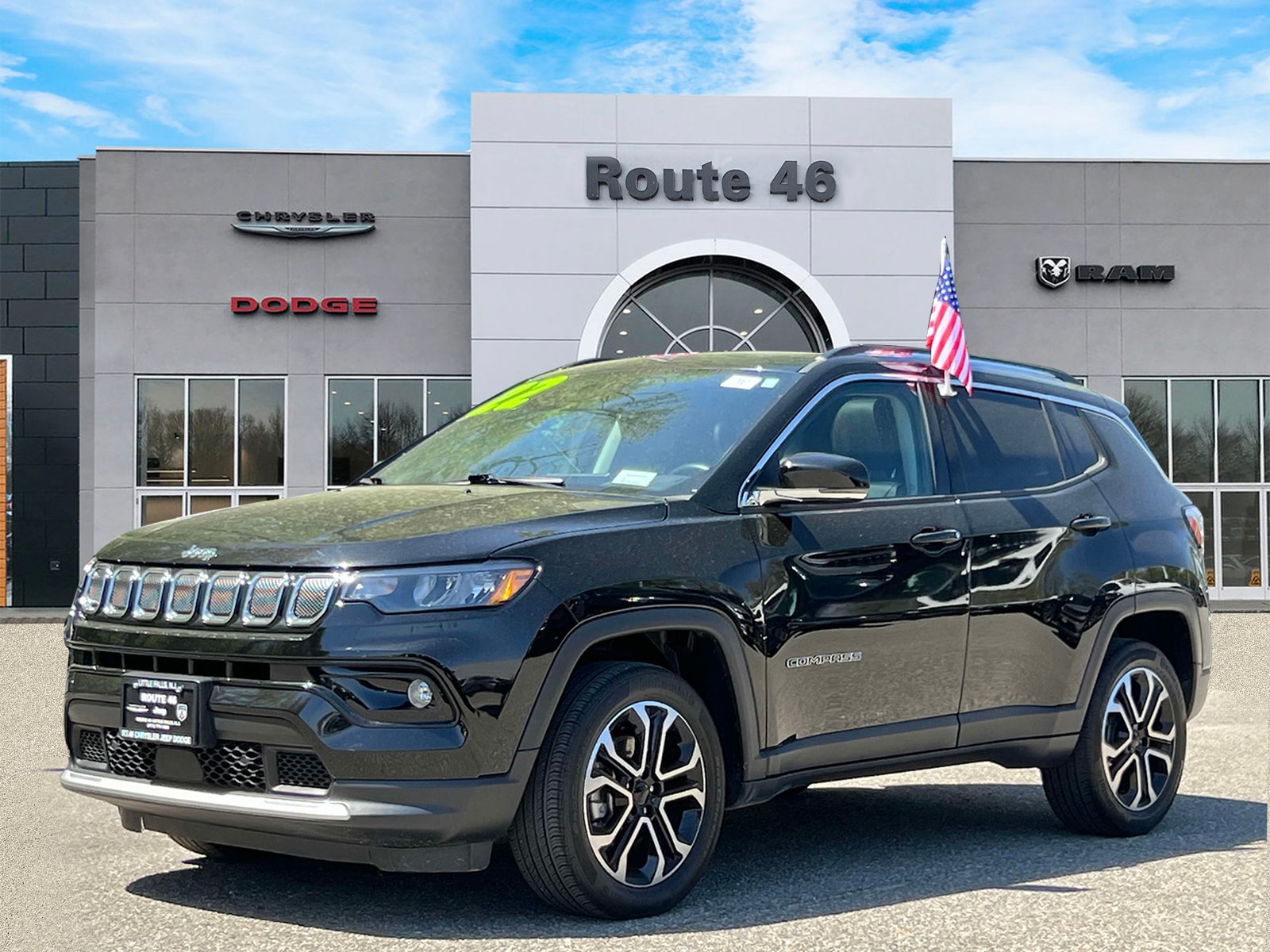 Used 2022 Jeep Compass Limited with VIN 3C4NJDCB9NT157155 for sale in Little Falls, NJ