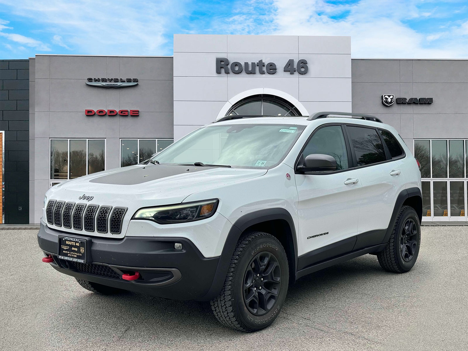 Used 2021 Jeep Cherokee Trailhawk with VIN 1C4PJMBX8MD113982 for sale in Little Falls, NJ