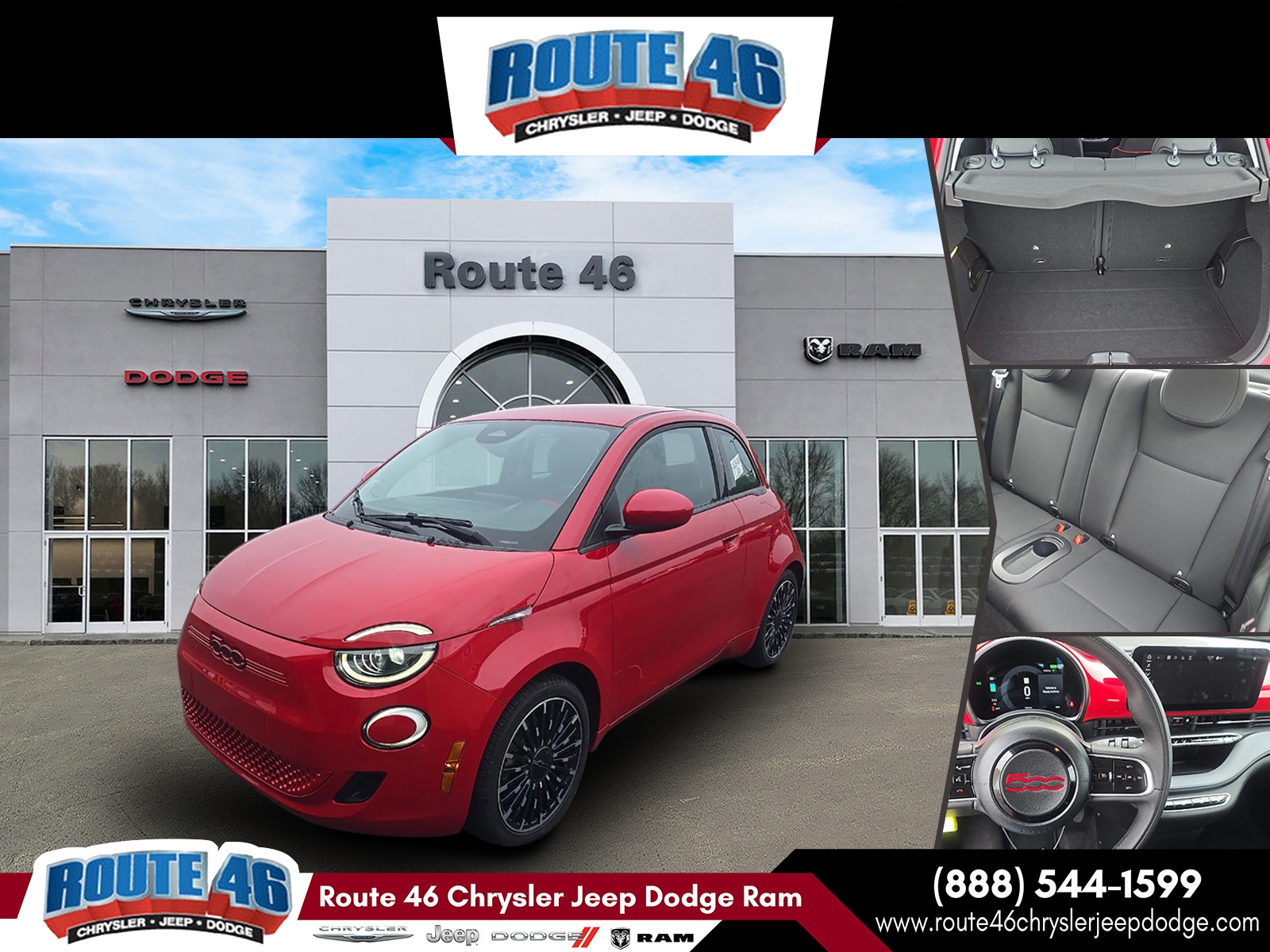 Used 2024 FIAT 500e Base with VIN ZFAFFAA40RX202817 for sale in Little Falls, NJ