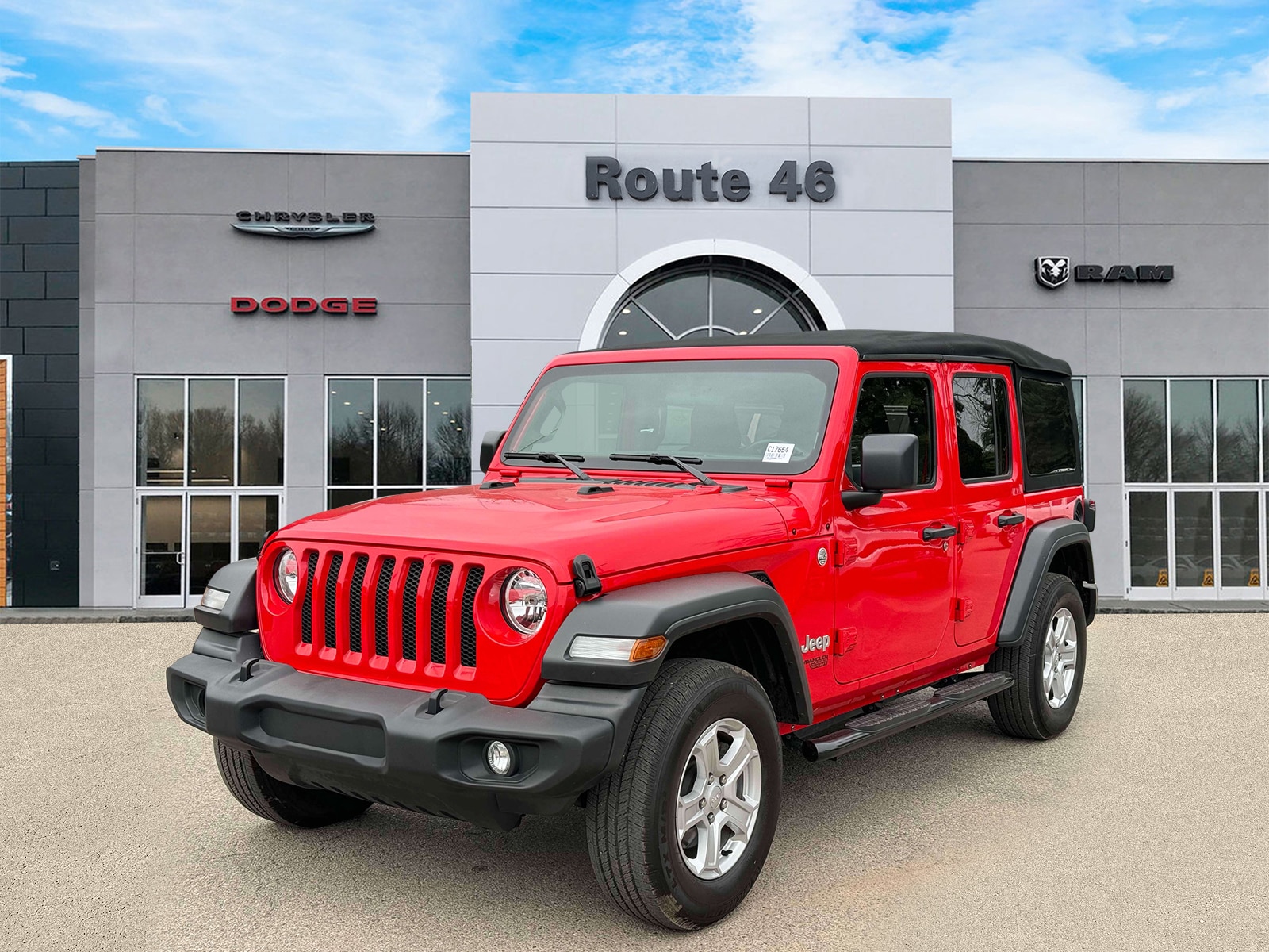 Used 2021 Jeep Wrangler Unlimited Sport S with VIN 1C4HJXDG4MW513805 for sale in Little Falls, NJ