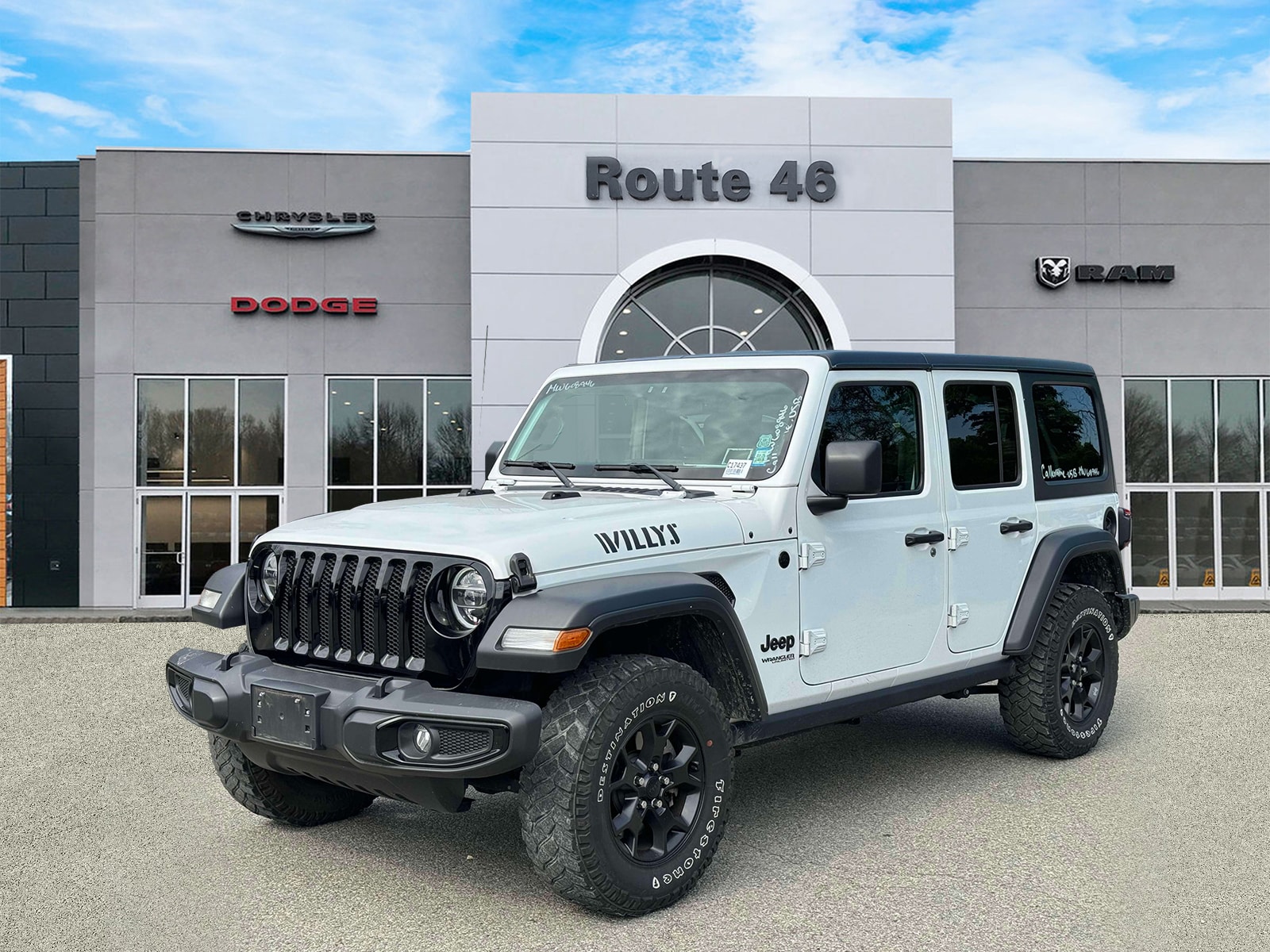 Used 2021 Jeep Wrangler Unlimited Willys with VIN 1C4HJXDN6MW608946 for sale in Little Falls, NJ