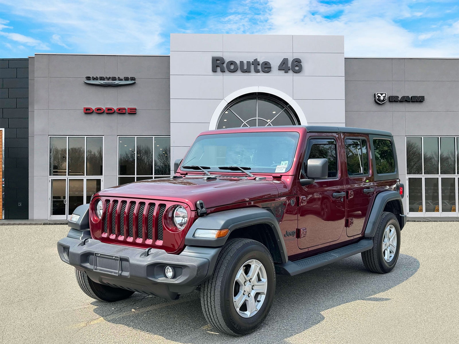 Used 2022 Jeep Wrangler Unlimited Sport S with VIN 1C4HJXDG7NW165659 for sale in Little Falls, NJ