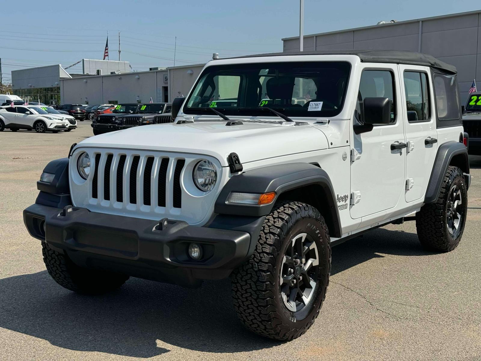 Used 2019 Jeep Wrangler Unlimited Sport with VIN 1C4HJXDN3KW587342 for sale in Little Falls, NJ