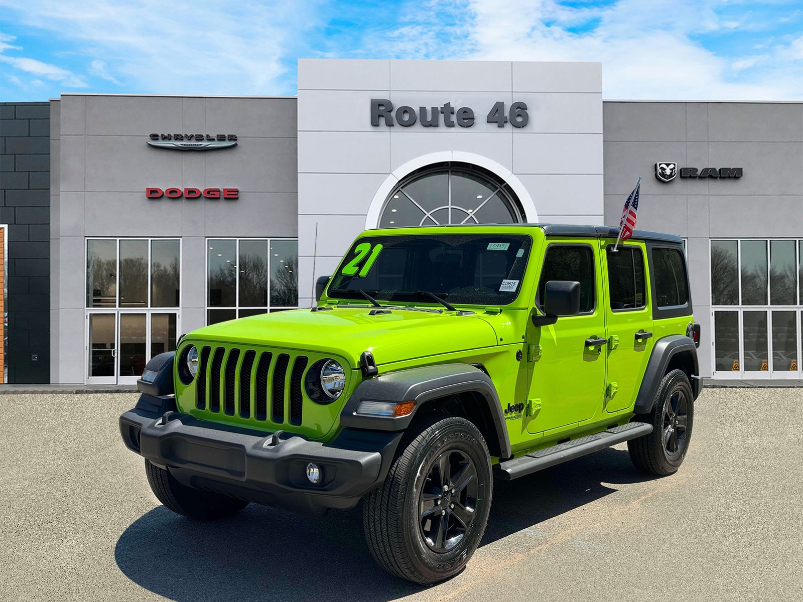 Used 2021 Jeep Wrangler Unlimited Altitude with VIN 1C4HJXDN9MW818635 for sale in Little Falls, NJ