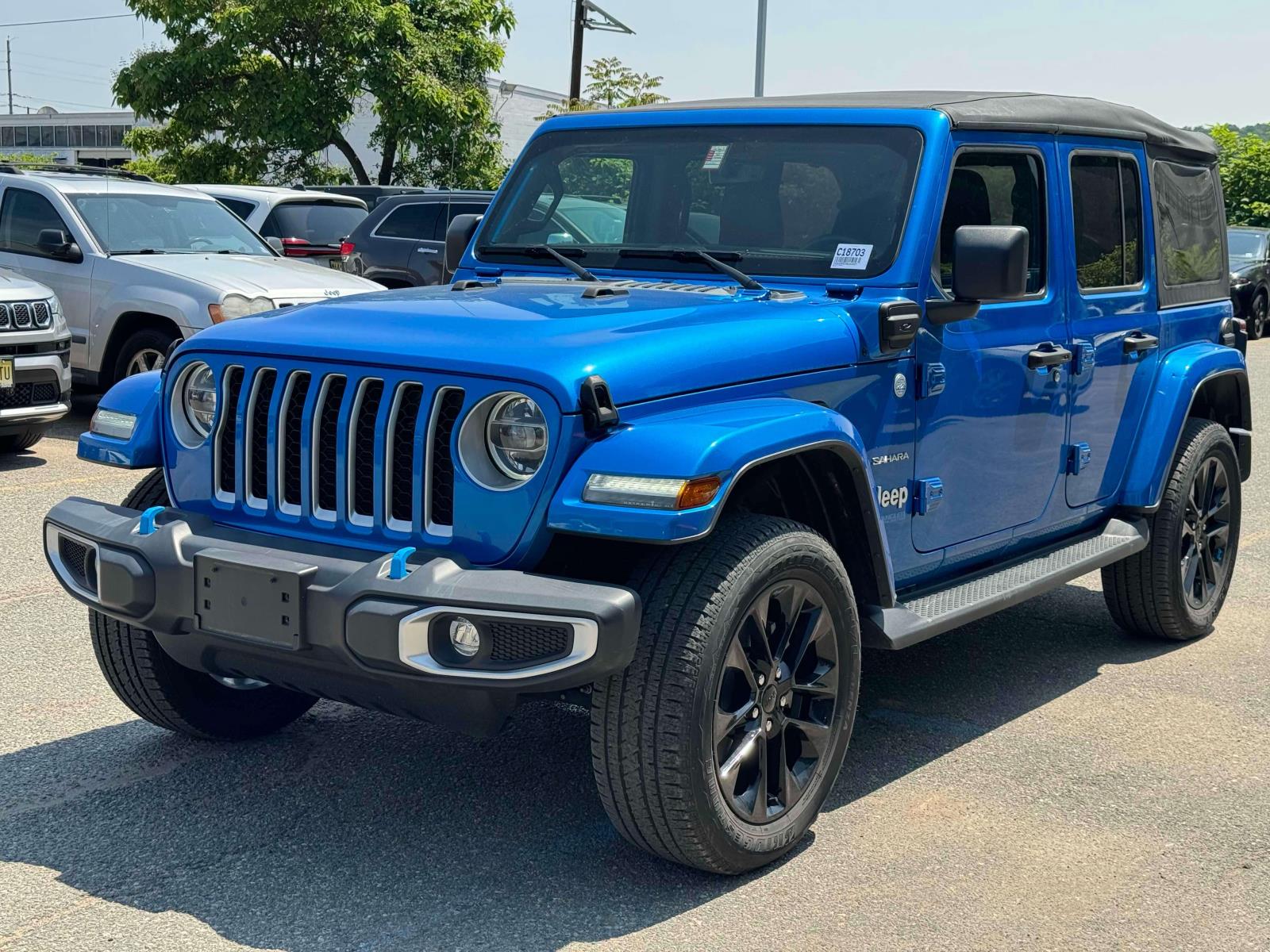 Used 2022 Jeep Wrangler Unlimited Sahara 4XE with VIN 1C4JJXP62NW264927 for sale in Little Falls, NJ