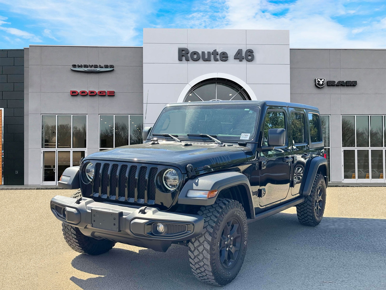 Used 2021 Jeep Wrangler Unlimited Willys with VIN 1C4HJXDNXMW566698 for sale in Little Falls, NJ