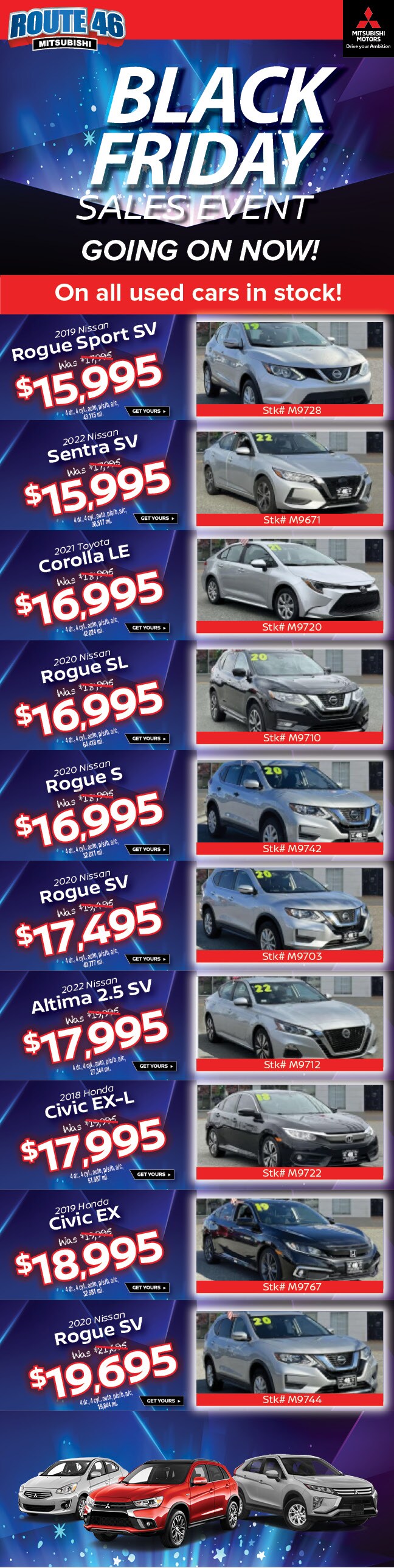 Used Car Specials Route 46 Mitsubishi in Totowa, NJ