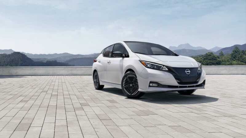 Nissan LEAF parked on lot