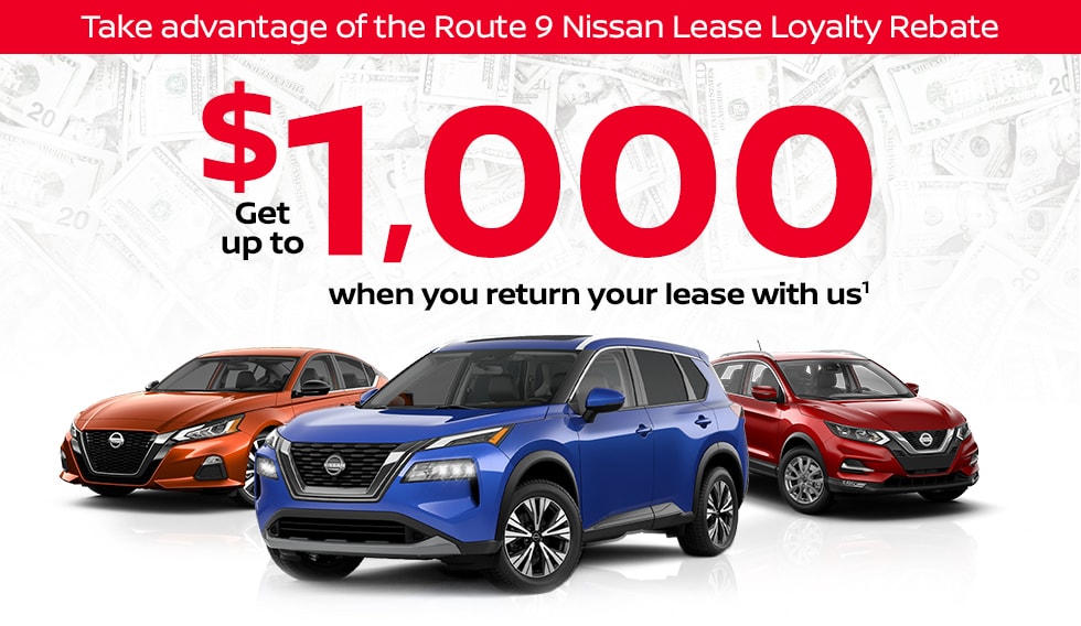 Route 9 Nissan lease loyalty rebate offer