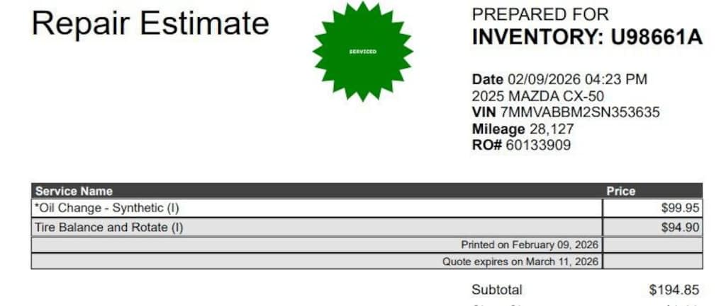 Used 2025 Mazda CX-50 2.5 S Preferred Package SUV