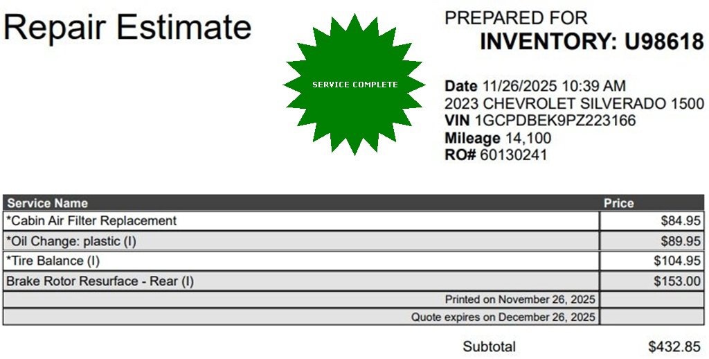 Used 2023 Chevrolet Silverado 1500 Custom Truck Crew Cab