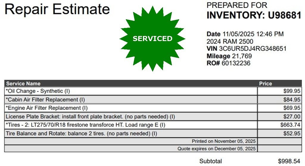 Used 2024 Ram 2500 Big Horn Truck Crew Cab