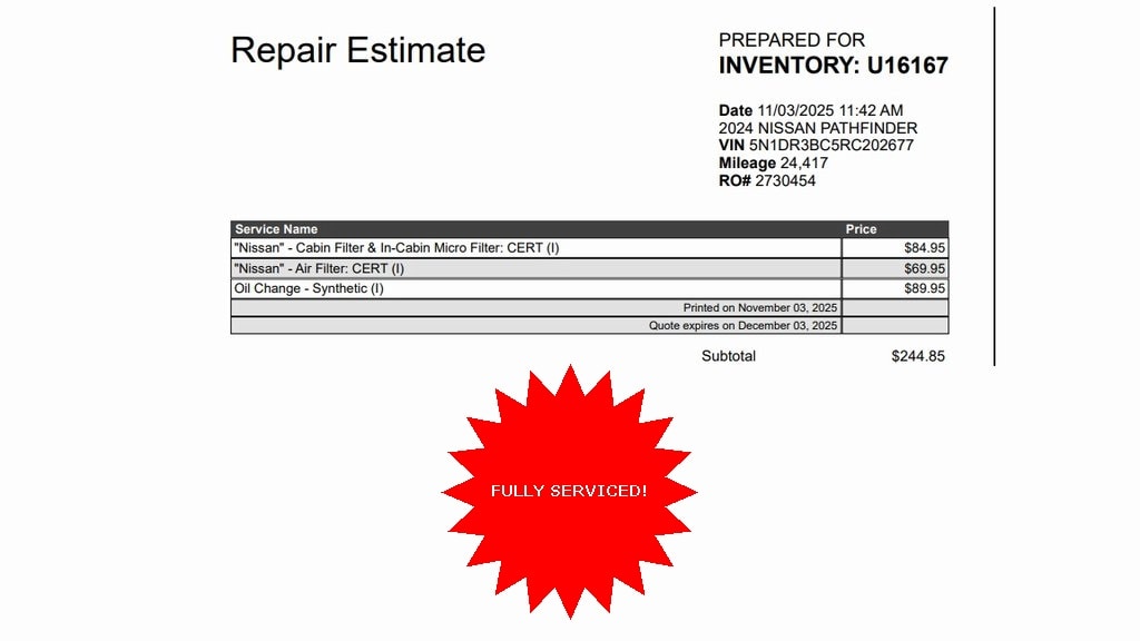 Certified 2024 Nissan Pathfinder SV SUV