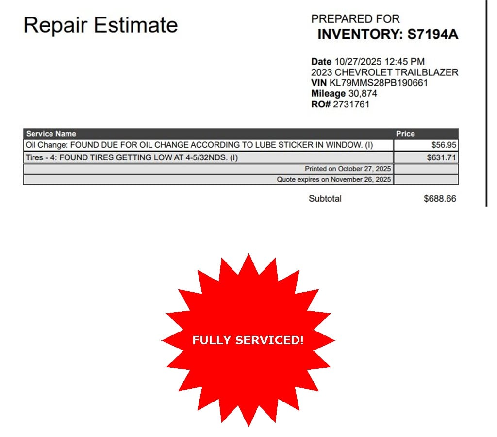 Used 2023 Chevrolet Trailblazer LS SUV