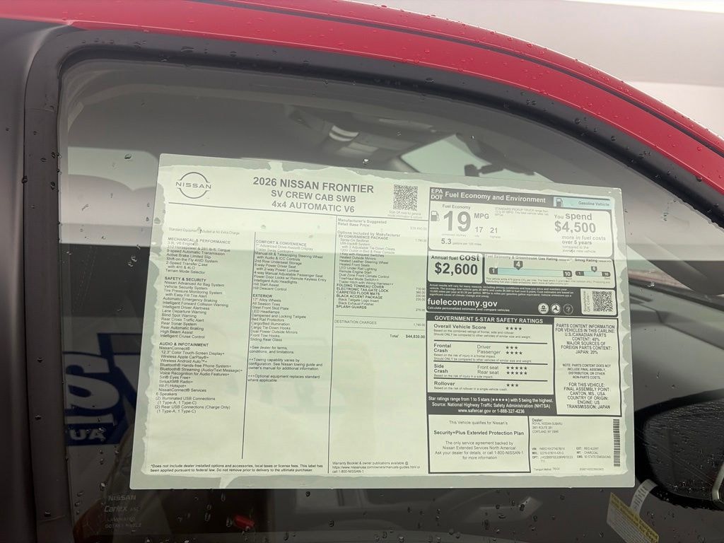 New 2026 Nissan Frontier SV Truck Crew Cab