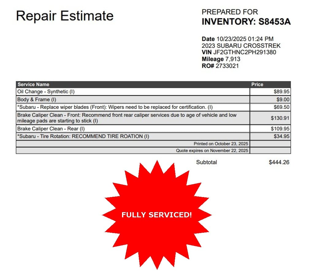 Certified 2023 Subaru Crosstrek Limited SUV