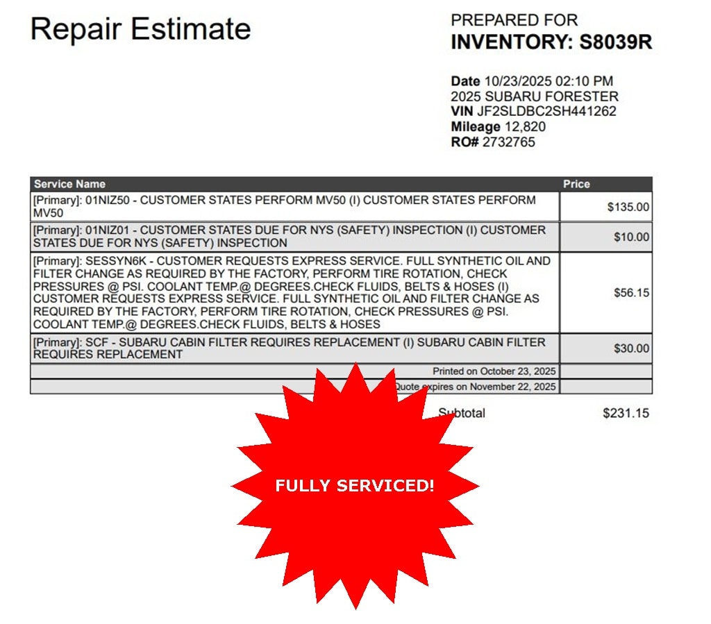 Certified 2025 Subaru Forester Premium SUV