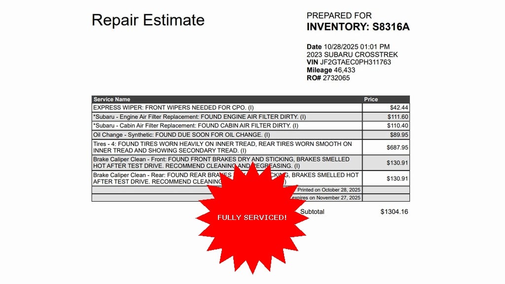 Certified 2023 Subaru Crosstrek SUV