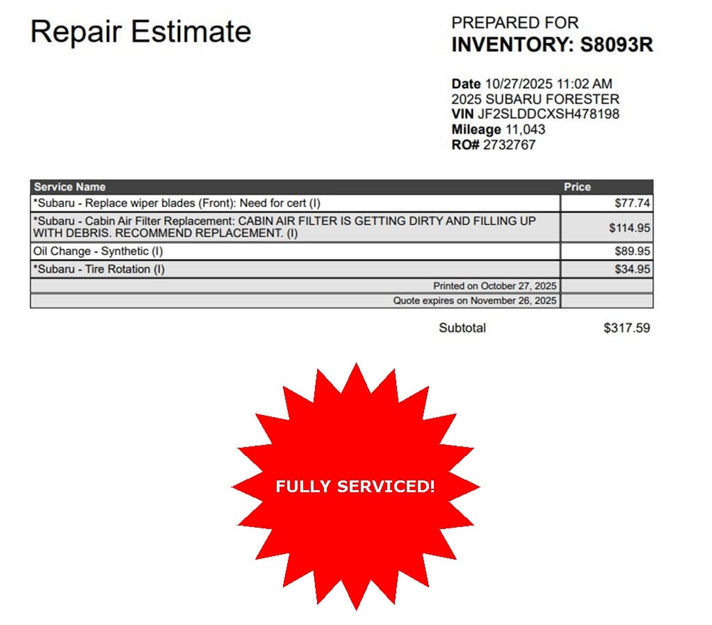 Certified 2025 Subaru Forester Premium SUV