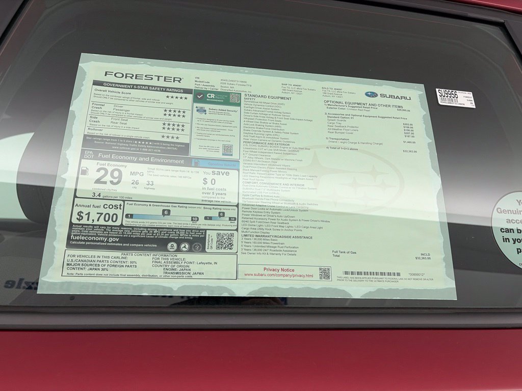2026 Subaru Forester Base - Photo 9