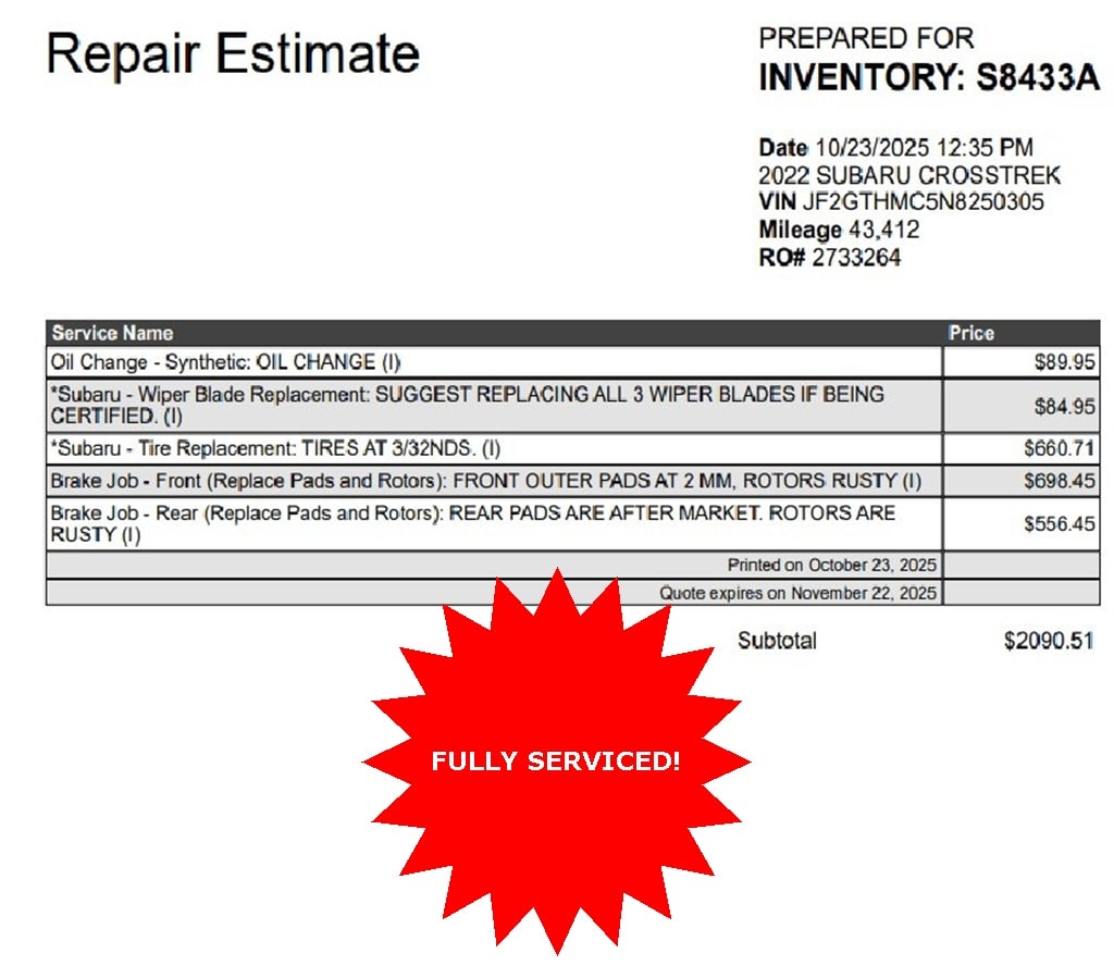 Certified 2022 Subaru Crosstrek Limited SUV