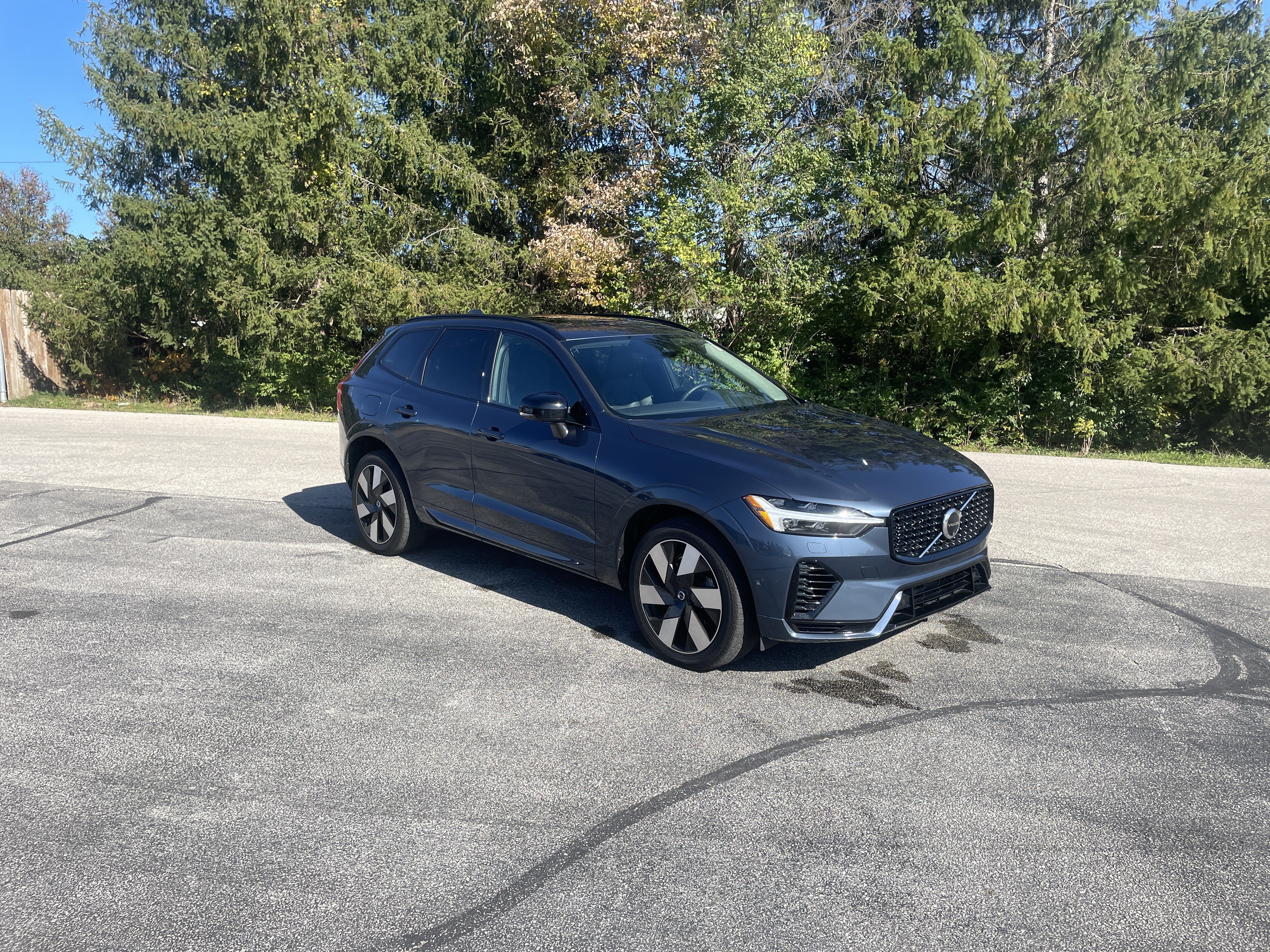 Featured used 2024 Volvo XC60 plug-in hybrid T8 Plus Dark SUV for sale in Bloomington, IN