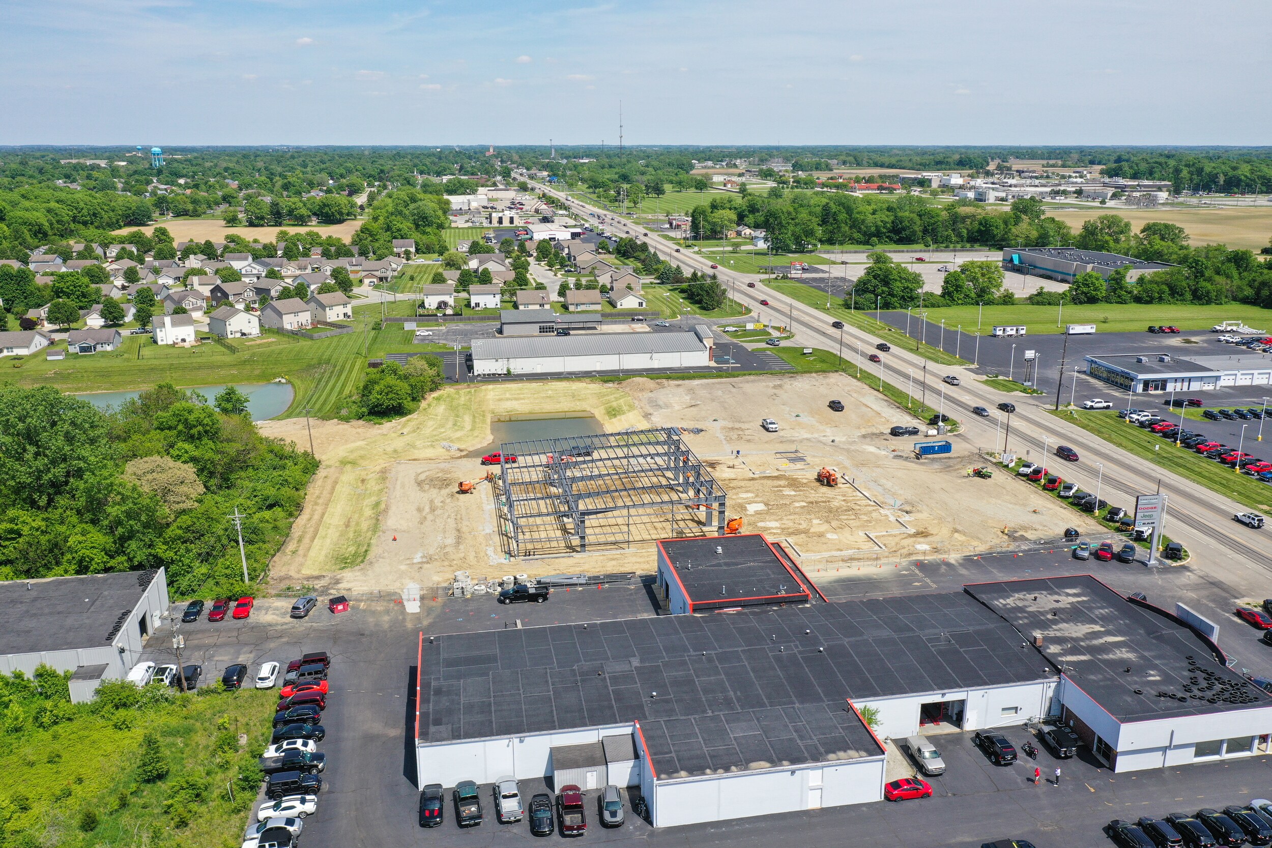 Aerial view of Dellen CDJR