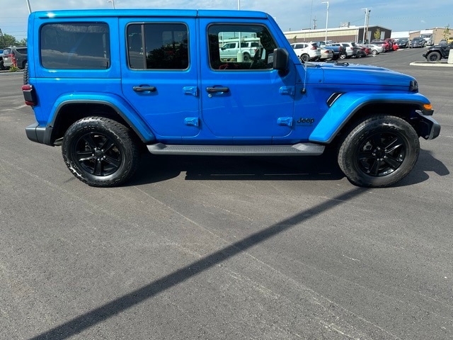 Certified 2021 Jeep Wrangler Unlimited Sahara Altitude with VIN 1C4HJXEN0MW666601 for sale in Greenfield, IN