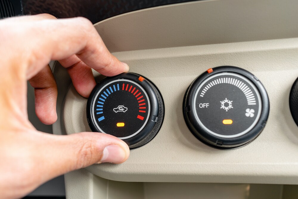 Turning Heating Dial in Car