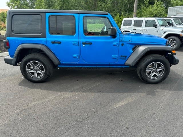 Certified 2021 Jeep Wrangler Unlimited Sport S with VIN 1C4HJXDG0MW841870 for sale in Greenfield, IN