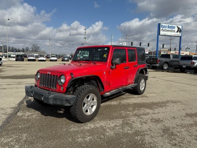 Used 2018 Jeep Wrangler JK Unlimited Sport S with VIN 1C4BJWDGXJL860505 for sale in New Castle, IN