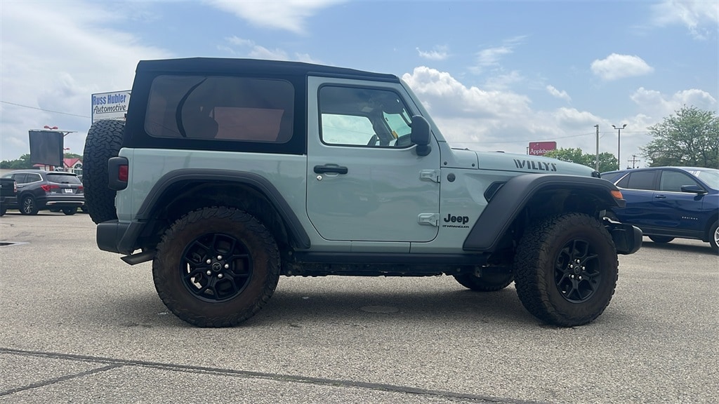 Used 2024 Jeep Wrangler 2-Door Willys with VIN 1C4PJXAN7RW155590 for sale in New Castle, IN