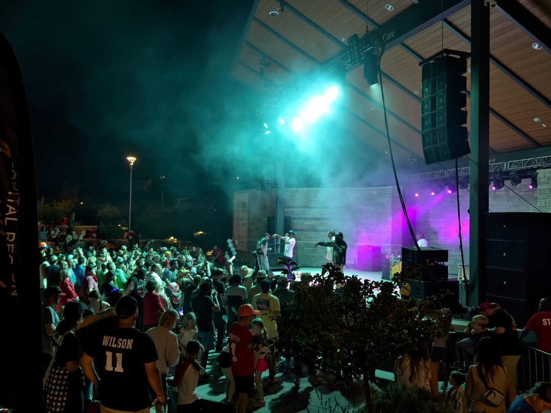 Bone Thugs-N-Harmony on stage at Rusty Drewing Jingle Jam