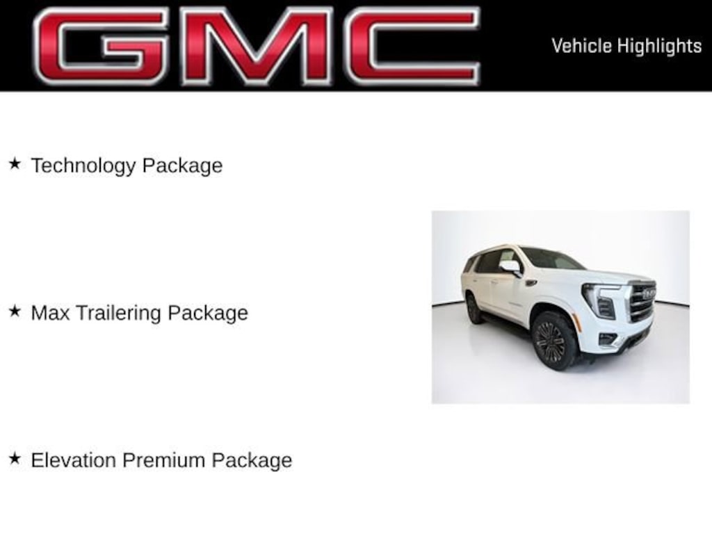 New 2026 GMC Yukon Elevation SUV