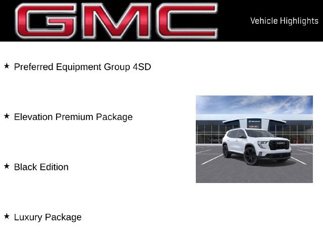New 2027 GMC Acadia Elevation SUV