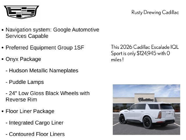 New 2026 CADILLAC ESCALADE IQL Sport SUV