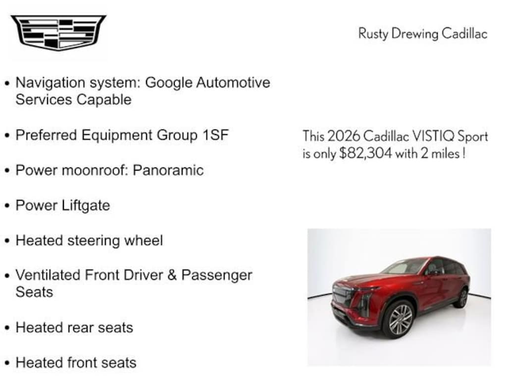 New 2026 CADILLAC VISTIQ Sport SUV