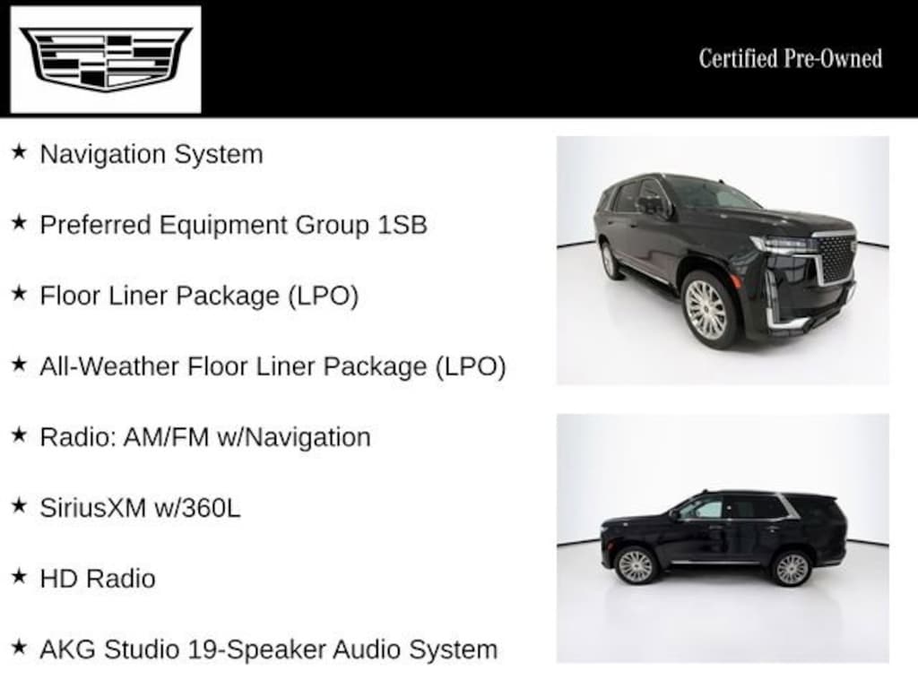 Certified 2023 CADILLAC Escalade Premium Luxury SUV